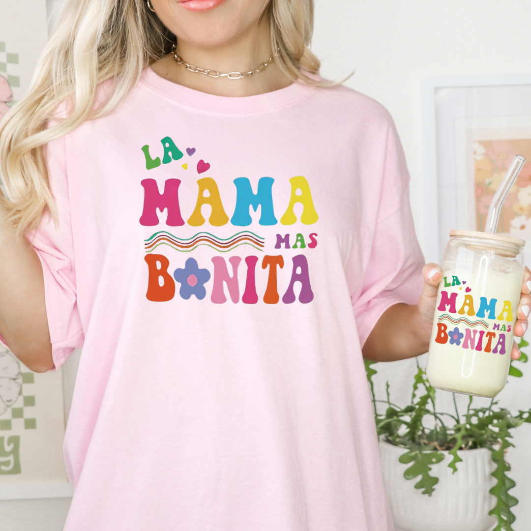 Set Playera más Vaso-la mamá más bonita