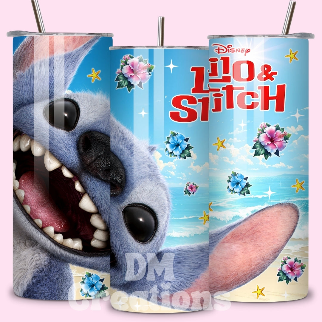 Vaso Termico 20oz “Stitch Vacaciones en la Playa” – Edición Limitada