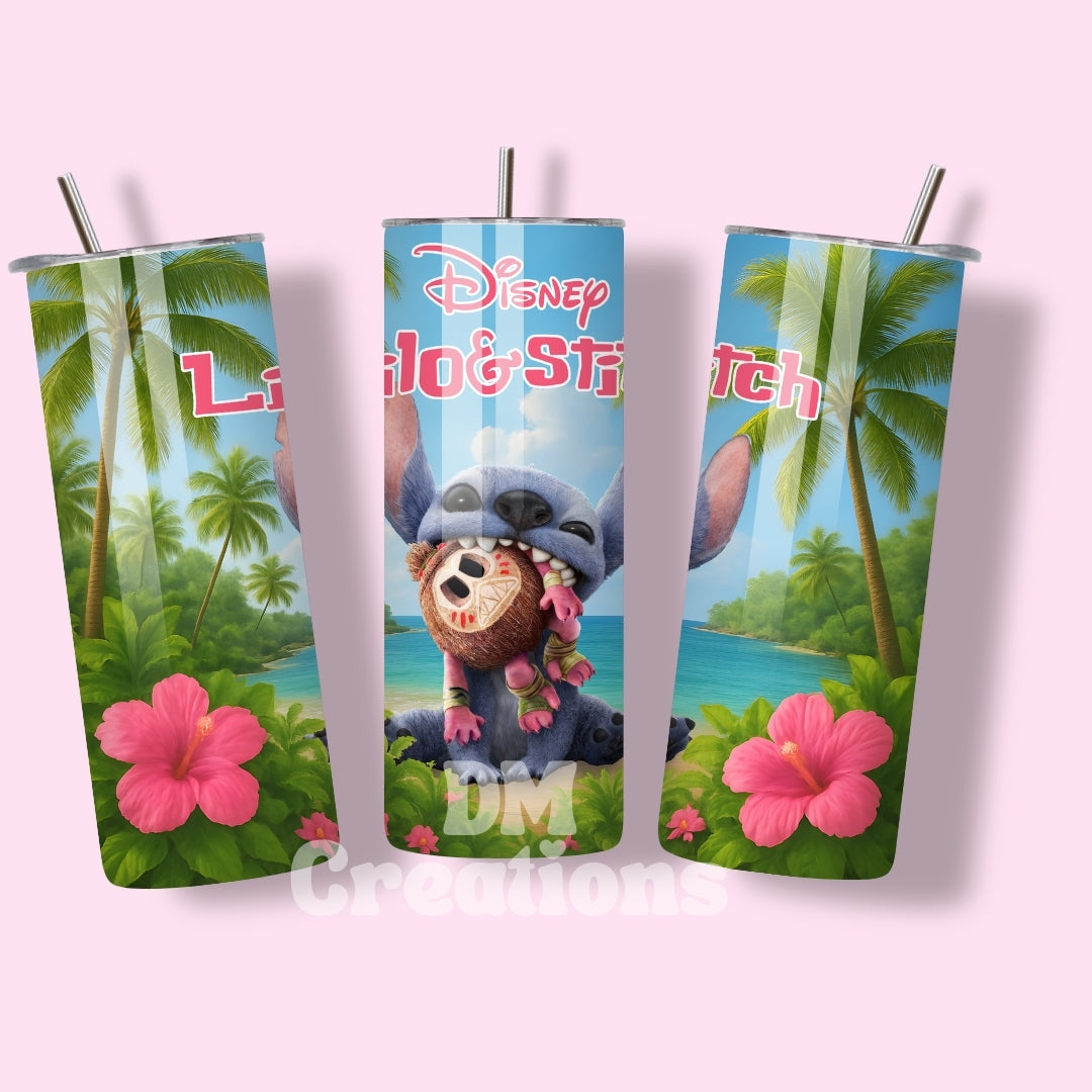 Vaso termico 20oz “Amor Aloha” – Stitch & Flores