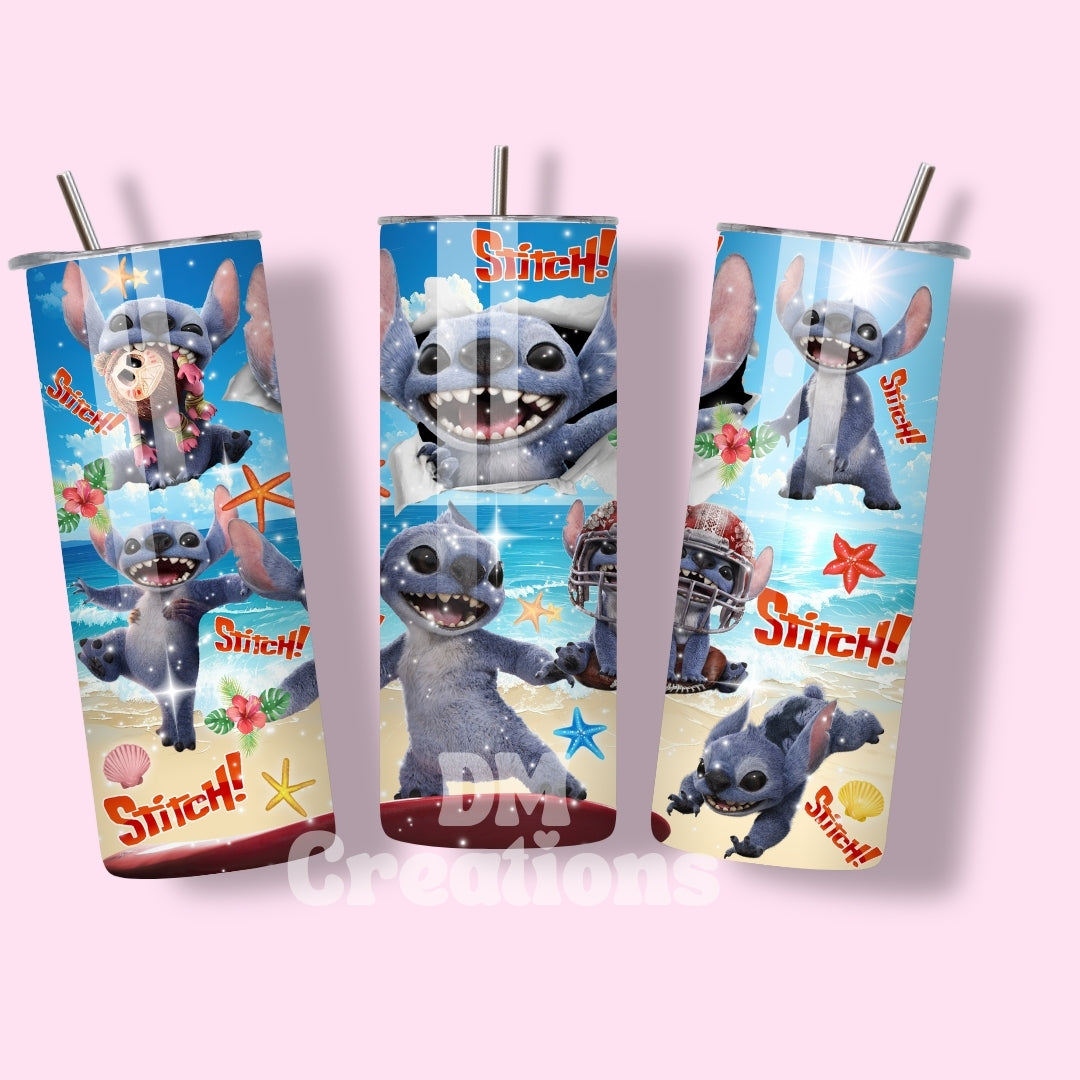 Vaso termico 20oz “Aventura Tropical con Stitch”