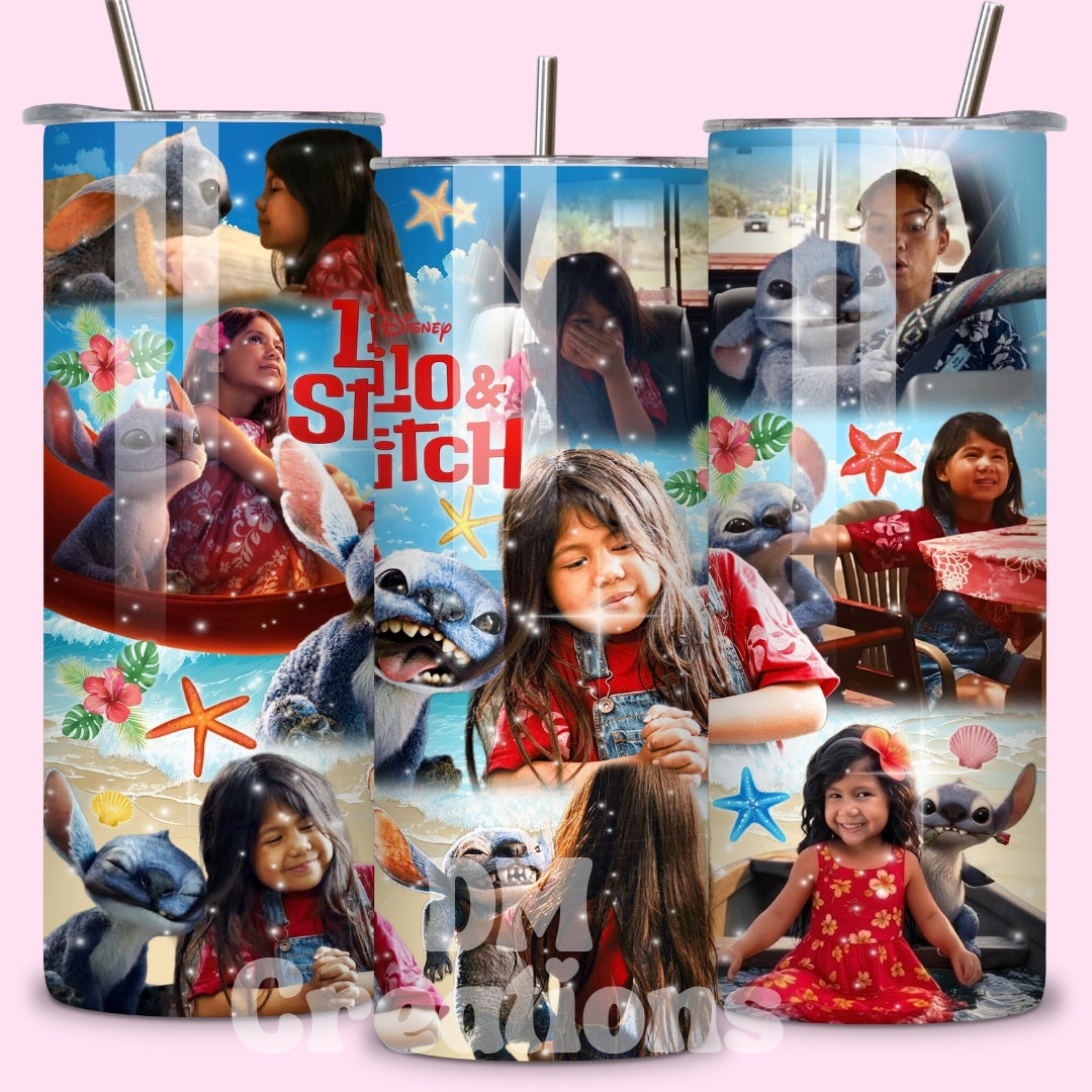 Vaso termico 20oz “Lilo & Stitch collage” – Diseño Tropical