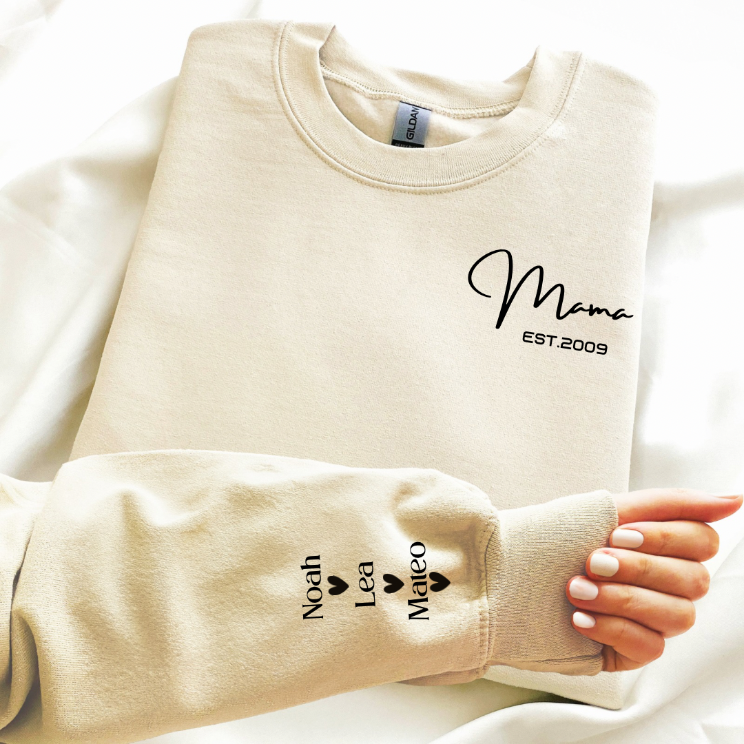 Sueter personalizado monograma mamá e hijos
