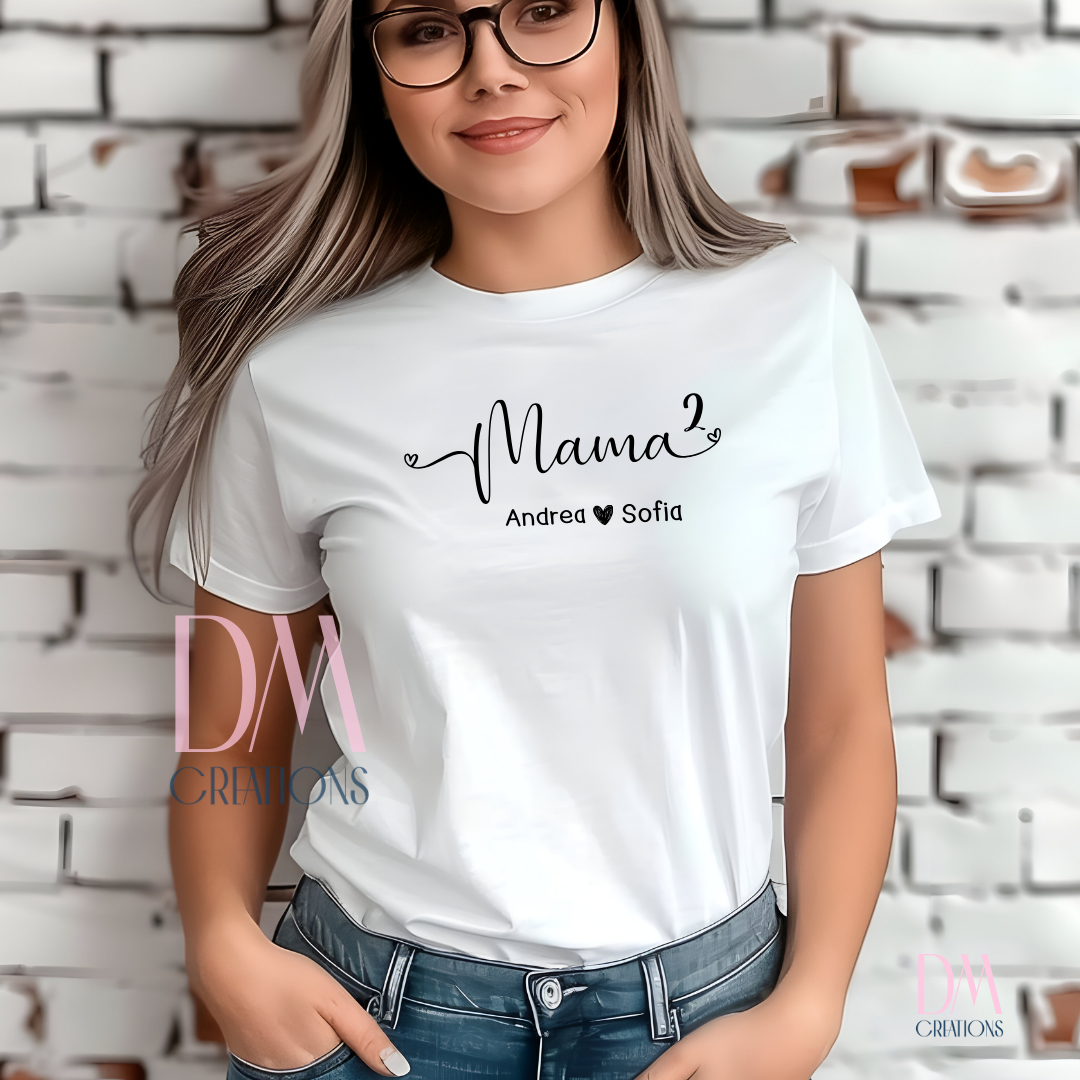 Camiseta personaliza Mama 1-3 hijos