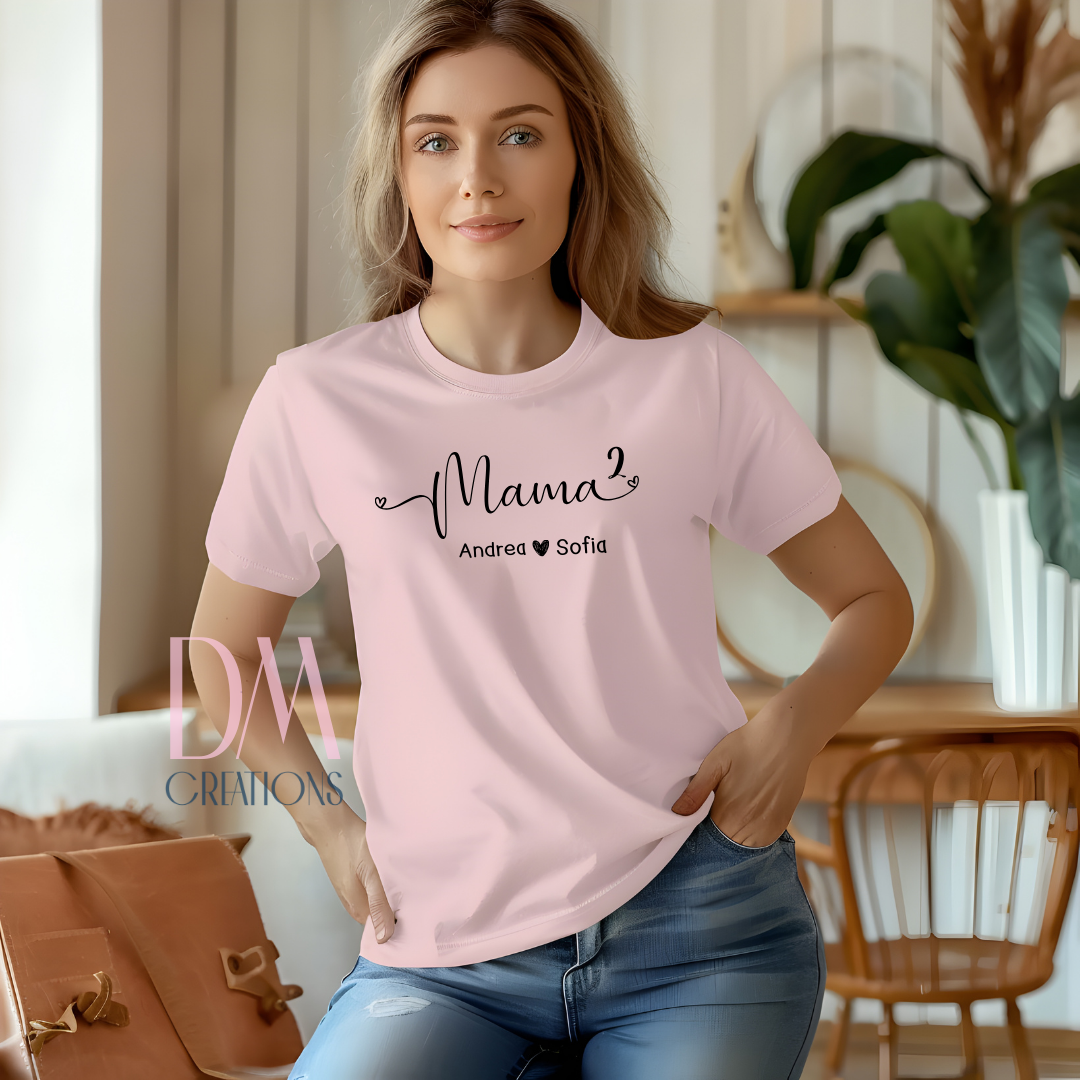 Camiseta personaliza Mama 1-3 hijos