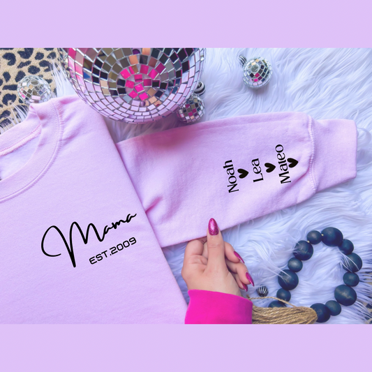 Sueter personalizado monograma mamá e hijos