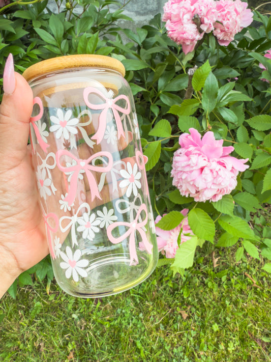 Vaso de vidrio cristalino Floral coquette