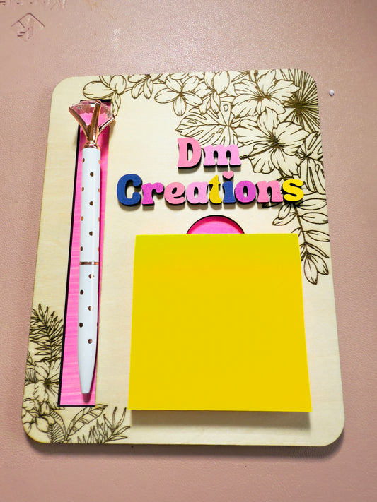 Porta Notas de Madera Personalizado – Ideal para Escritorio, Marcas o Regalo
