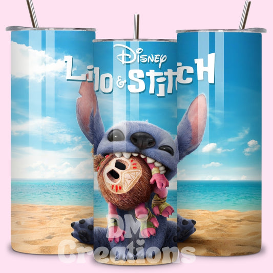 Vaso Termico 20oz “Stitch Vacaciones en la Playa” – Edición Limitada