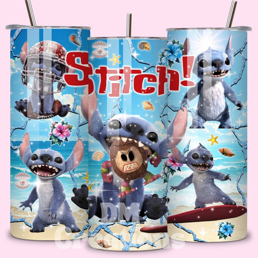 Vaso termico 20oz “Aventura Tropical con Stitch”