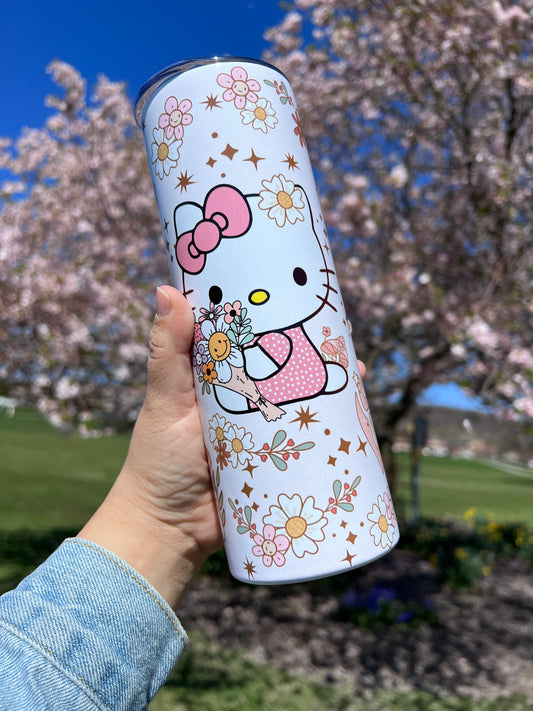 Vaso termico hello kitty floral