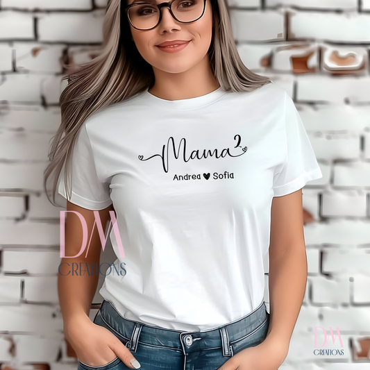 Camiseta personaliza Mama 1-3 hijos