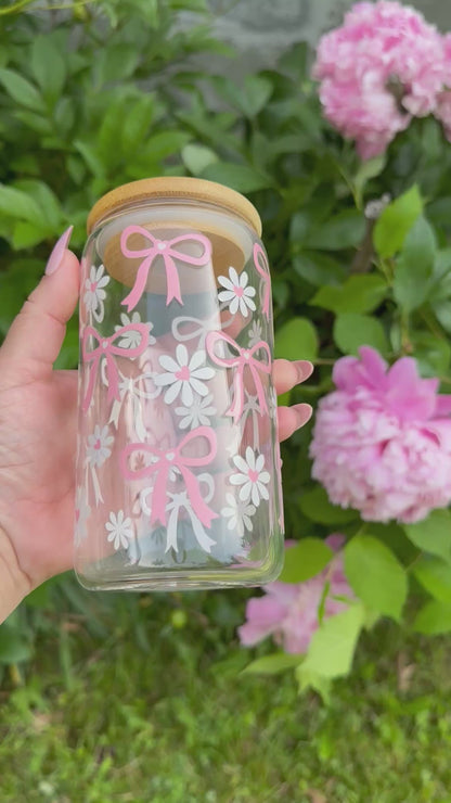Vaso de vidrio cristalino Floral coquette